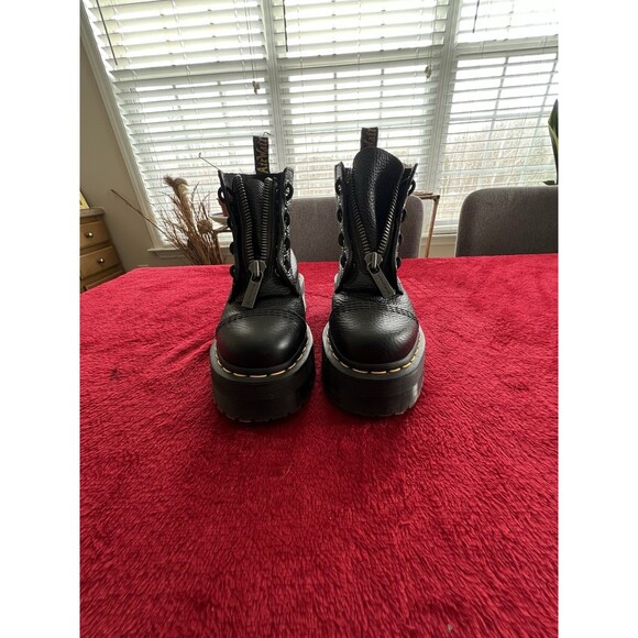 Dr. Martens Sinclair Combat Boots Womens Size 5 Black Platform Jungle Zip Quad - Picture 5 of 11